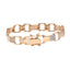 18K Rose Gold & CZ Link Bracelet (18.2gm)