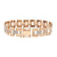 18K Rose Gold & CZ Link Bracelet (22.8gm)