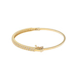 22K Multi-Tone Gold Bangle with Heart Charms (16.9 grams) | 



This beautiful 22k multi-tone gold bangle from Virani Jewelers embodies the perfect blend of ...