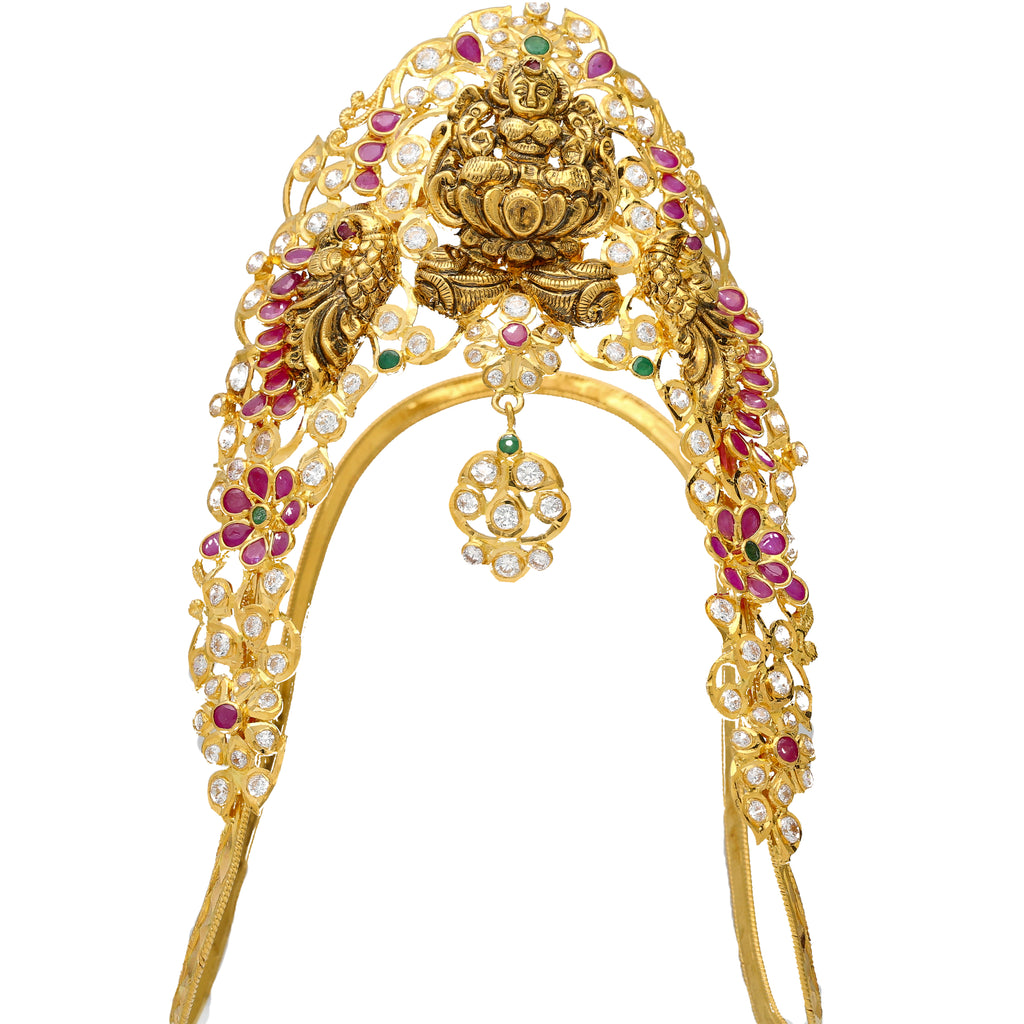 22K Yellow Gold Temple Vanki Arm Bracelet w/ Emerald, Ruby & CZ (54.8grams) | 



Virani Jewelers' 22k gold and gemstone Vanki arm bracelet is a stunning example of quality In...