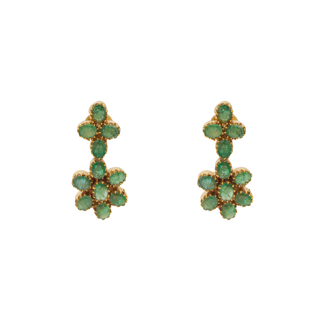 22K Gold Sui Dhaga Earrings (4.10G) - Queen of Hearts Jewelry