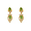 22K Yellow Gold, Pearl & Emerald Earrings (8.2gm)