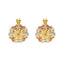 22K Multi-Tone Gold Earrings (9.1gm)