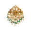 22K Yellow Gold Ram Parivar Pendant w/ Emeralds, Rubies, CZ & Pearls (16.4gm)