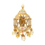 22K Yellow Gold Krishna Pendant w/ Emeralds, Rubies, CZ & Pearls (18.2gm)