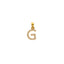 22K Yellow Gold & CZ Letter G Pendant (1.6gm)