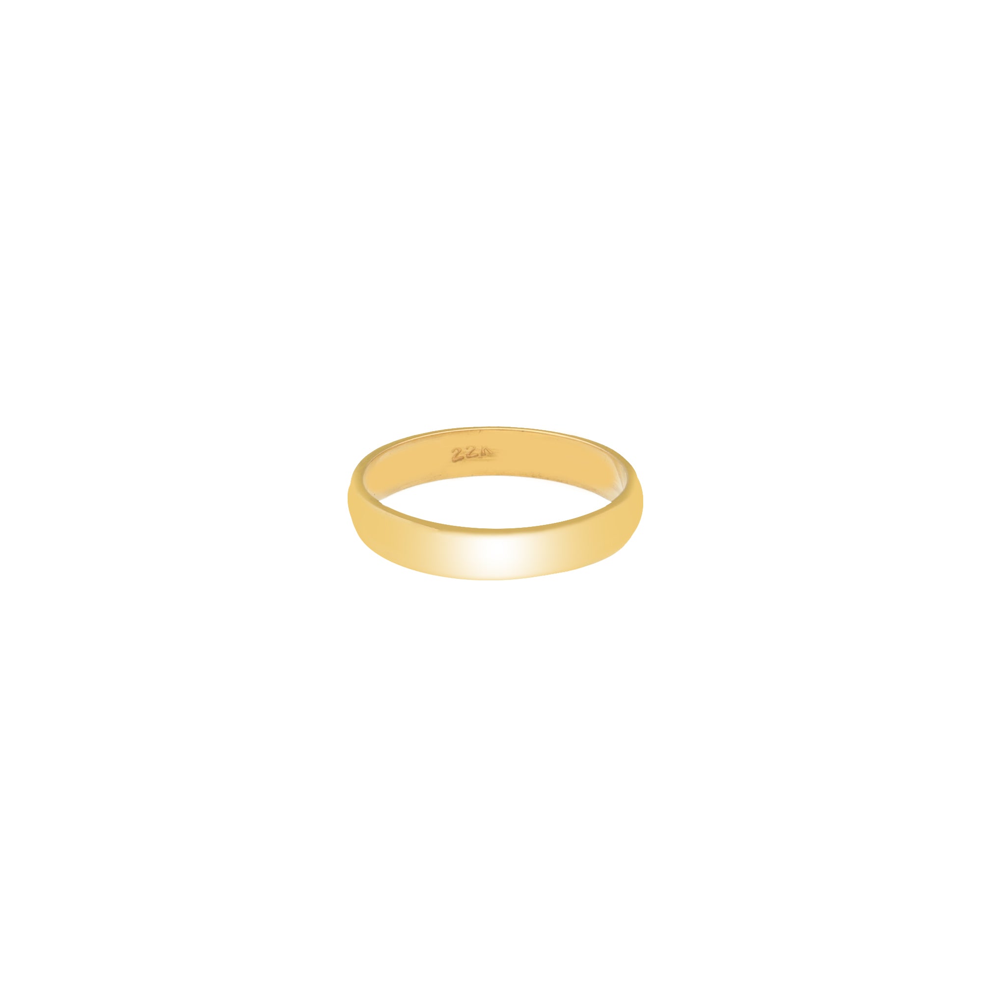 22K Yellow Gold Ring with Diamonds - Garden of Silver