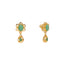 22K Yellow Gold & Emerald Pendant Set (11.6gm)