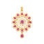 22K Yellow Gold & Ruby Pendant Set (20.5gm)