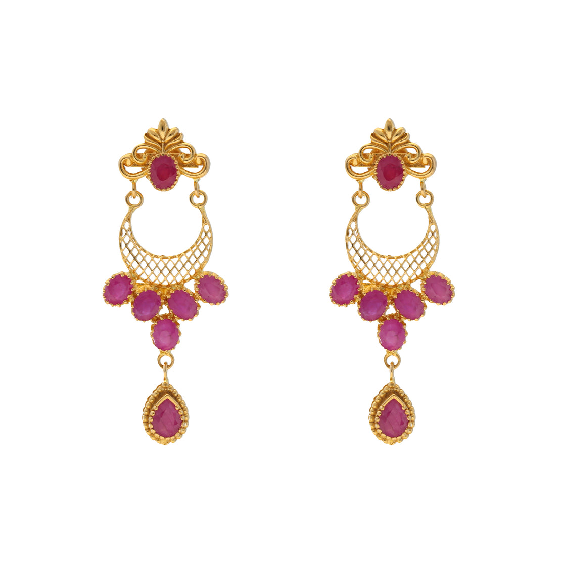 Malabar Gold & Diamonds Ruby BIS Hallmark 22kt (916) Yellow Gold Drop  Earrings For Women (ERSNGGM052) : Amazon.in: Fashion