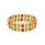 22K Yellow Gold Bangle Set of 2 w/ Emerald & Ruby (36.4gm)