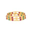 22K Yellow Gold Temple Bangle Set of 2 w/ Emerald & Ruby (30gm)