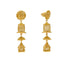 22K Yellow Gold & Enamel Jhumki Earrings (14.3gm)