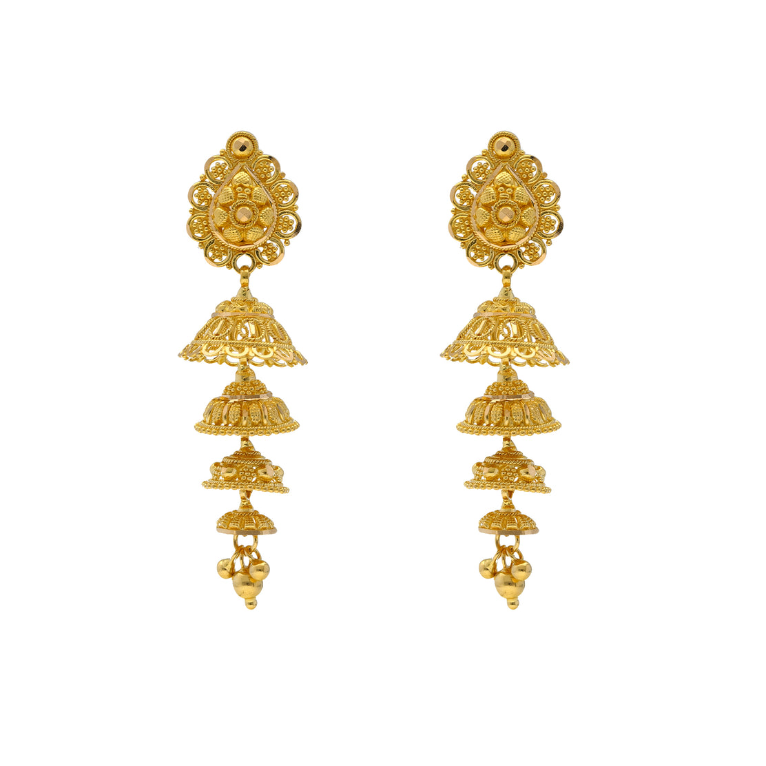 22K Gold Plated Designer Jhumka Earrings Indian Long Fashion SET ajg42 |  eBay