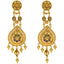 22K Yellow Gold & Enamel Chandbali Style Earrings (21.3gm)