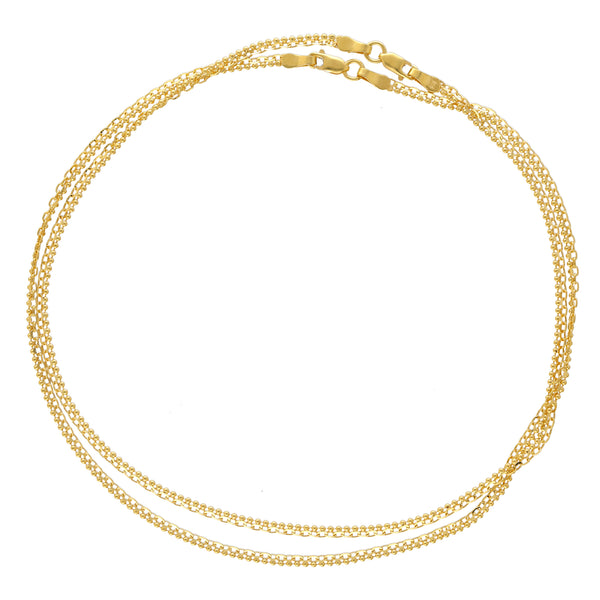 22K Yellow Gold Anklet Set (6gm) | 


Adorn your ankle with the timeless elegance of this 22k gold anklet.   Virani Jewelers present...