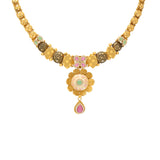 22K Yellow Gold Antique Necklace Set w/ Emerald & Ruby (38.2gm) | 



Virani Jewelers presents a gorgeous 22k yellow gold necklace and earring set that embodies th...