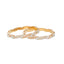 22K Rose & White Gold Bangle Set of 2 (58.8gm)