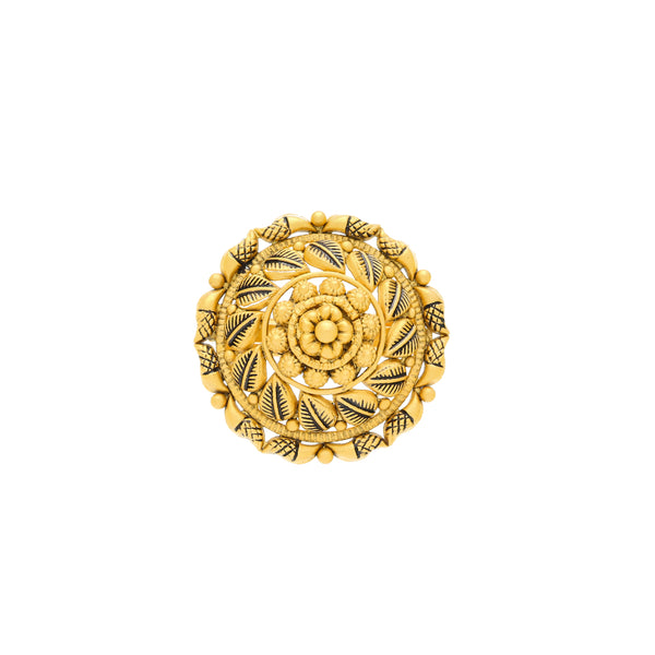 22K Antique Yellow Gold Cocktail Ring (6 grams) | 



This exquisite 22k yellow gold ring by Virani Jewelers is a testament to timeless beauty and ...