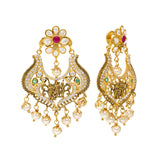 22K Yellow Gold, Emerald, Ruby, Pearls and CZ Temple Earrings (19 grams) | 



These 22k gold temple earrings, adorned with radiant gemstones, reflect the rich heritage of ...