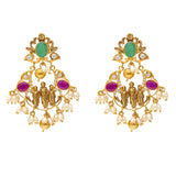 22K Yellow Gold, Emerald, Ruby, Pearls and CZ Chandbali Temple Earrings (15.8 grams) | 



Featuring lustrous 22k yellow gold, these chandbali temple earrings highlight the elegance of...