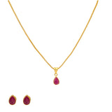 22K Yellow Gold & Ruby Teardrop Pendant Set (7.9gm) | 


Virani Jewelers invites you to indulge in luxury fine gold jewelry with our 22k gold and ruby ...