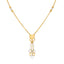 22K Yellow & White Gold Beaded Heart Necklace Set (14.6gm)