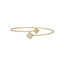 18K Yellow Gold & 0.1 Carat Diamond Bangle (4gm)