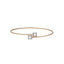 18K Rose Gold & 0.12 Carat Diamond Bangle (3.7gm)