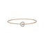 18K Rose Gold & 0.17 Carat Diamond Bangle (3.2gm)