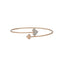 18K Rose Gold & 0.1 Carat Diamond Bangle (3.9gm)