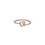 18K Rose Gold & 0.03 Carat Diamond Ring (1.2gm)