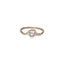 18K Rose Gold & 0.13 Carat Diamond Ring (1.9gm)