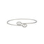 18K White Gold & 0.17 Carat Diamond Bangle (3.4gm)