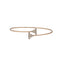 18K Rose Gold & 0.12 Carat Diamond Bangle (3.7gm)