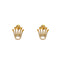 22K Yellow Gold & CZ Stud Earrings (3gm)