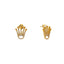 22K Yellow Gold & CZ Stud Earrings (3gm)