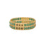 22K Yellow Gold & Emerald Temple Bangle Set (41.2gm)