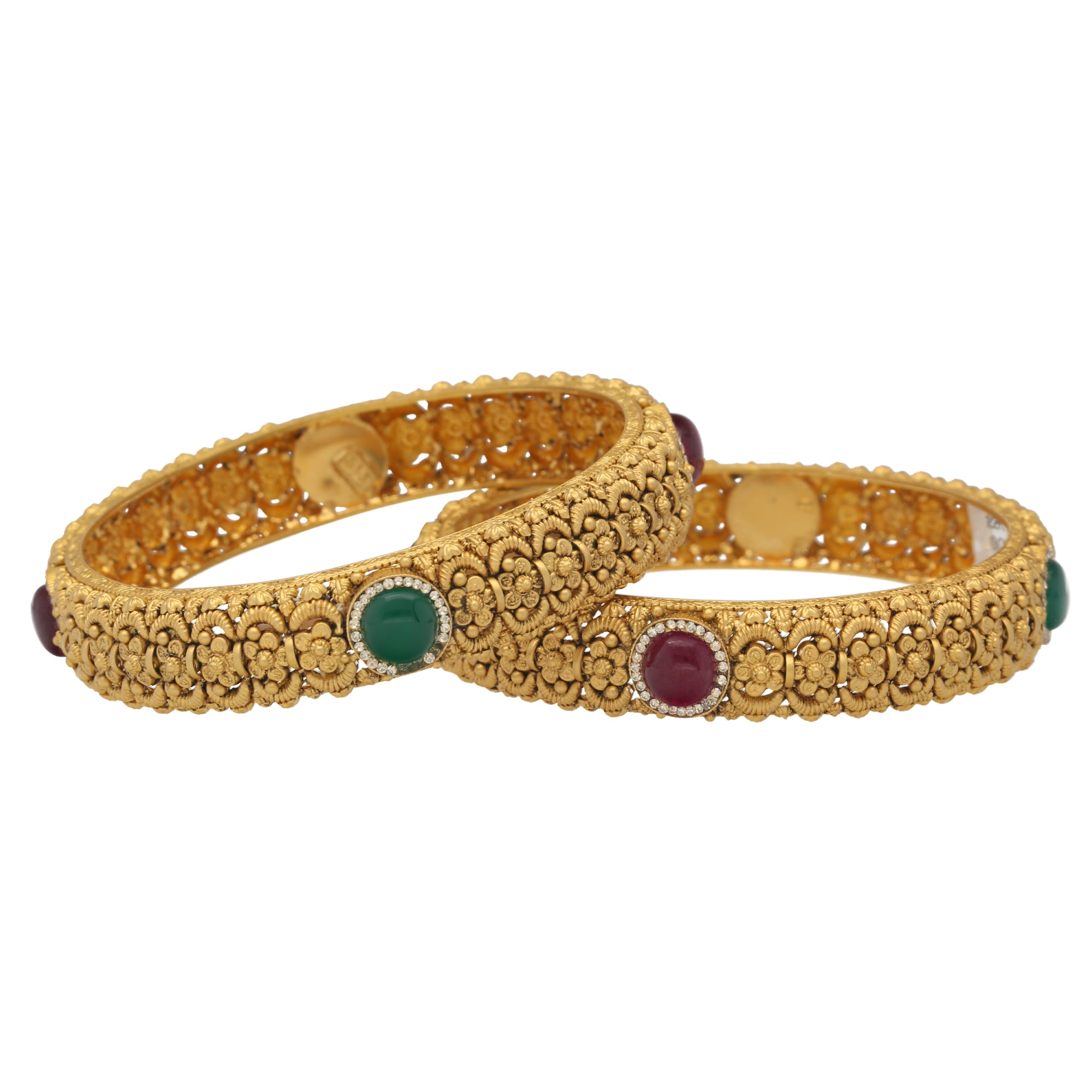 Golden traditional square shape bangle set at Rs 1221/set in Sheoganj