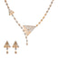 18K Rose Gold & CZ Necklace Set (21gm)