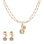 18K Rose Gold & CZ Necklace Set (27.6gm)