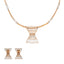 18K Rose Gold & CZ Necklace Set (25.6gm)