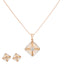 18K Rose Gold & CZ Necklace Set (13.8gm)