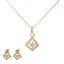 18K Rose Gold & CZ Necklace Set (11.1gm)