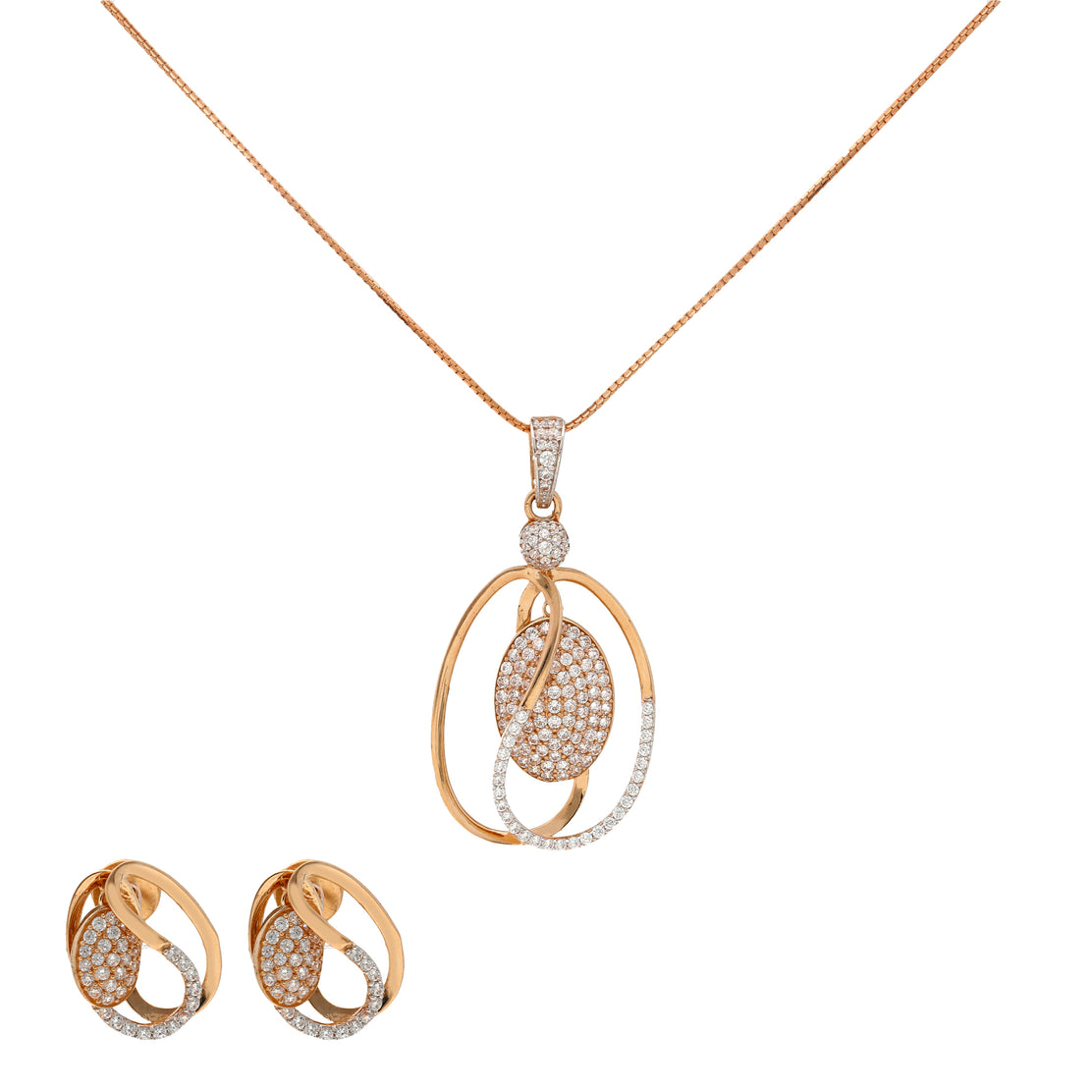 Rose gold sale cz necklace