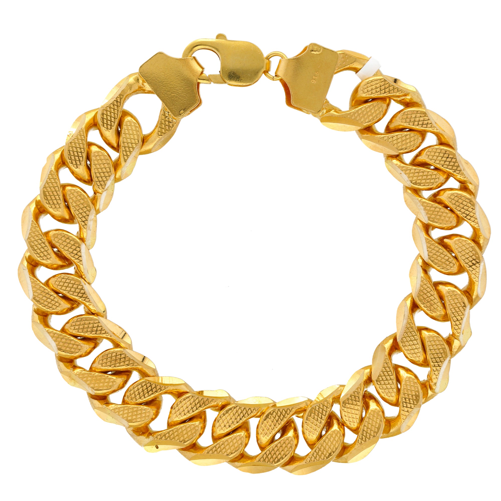 Etched Opulent 22k Gold Men's Bracelet – Andaaz Jewelers