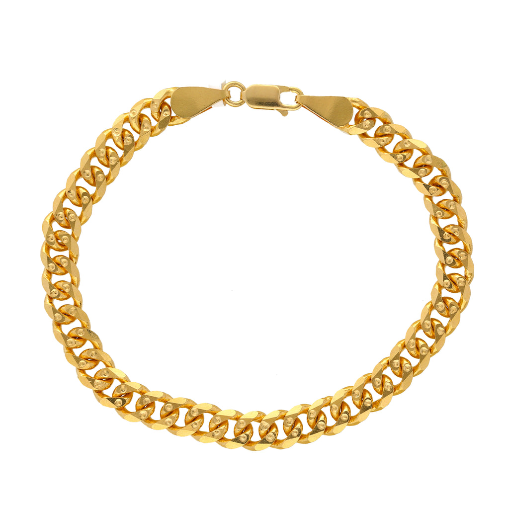 22K Yellow Gold Men's Chain Link Bracelet  (21.9 grams) | 


Elevate your gold bracelet collection with this luxurious 22k yellow gold chain link bracelet ...