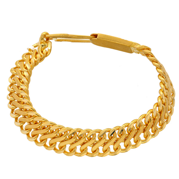 22K Yellow Gold Men's Chain Link Bracelet  (63.1gm) | 


Discover the allure of our men's gold jewelry by owning this captivating 22k yellow gold chain...