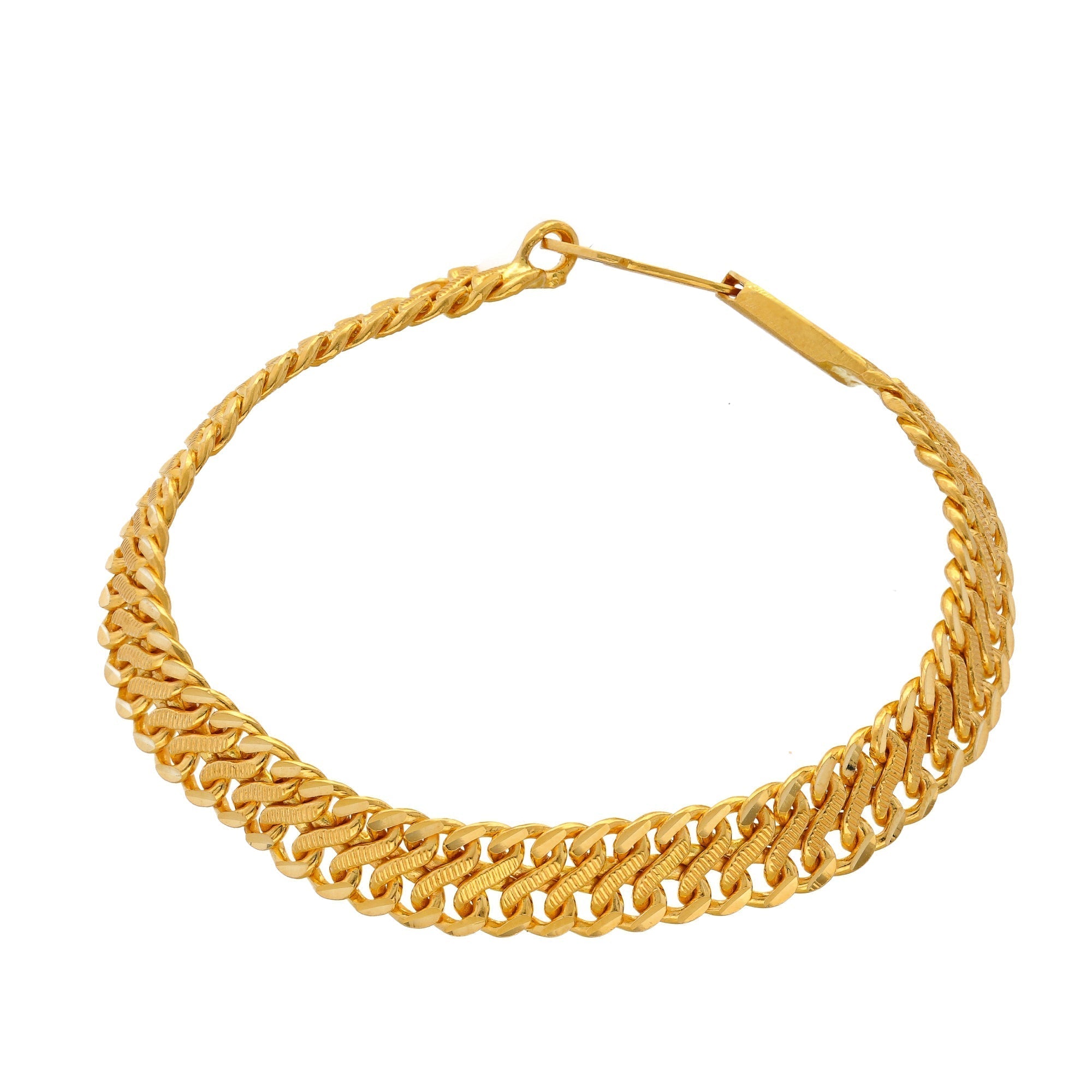 22K Gold Plated Luxury Cuban Curb Link Bracelet 12MM -