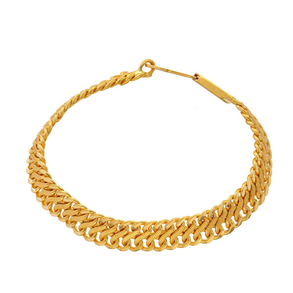 22K Yellow Gold Men's Chain Link Bracelet  (25.2 gm) | 


Step into the world of Virani men's gold jewelry with this exquisite 22k yellow gold chain lin...